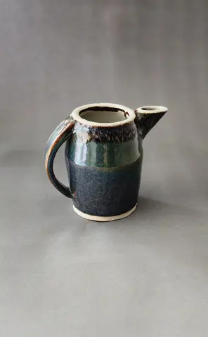 Blue glazed pitcher (2 of 7)