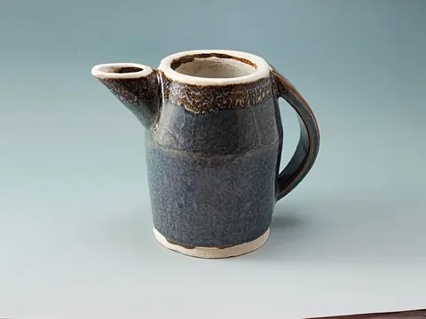 Blue glazed pitcher (3 of 7)